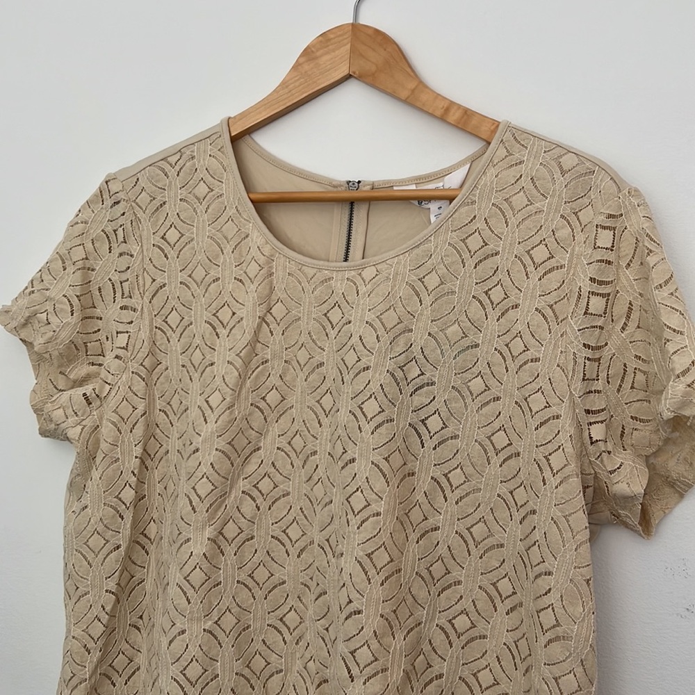 Romantic Crochet Front Top XXL Off-White/Cream Market & Spruce NWOT
